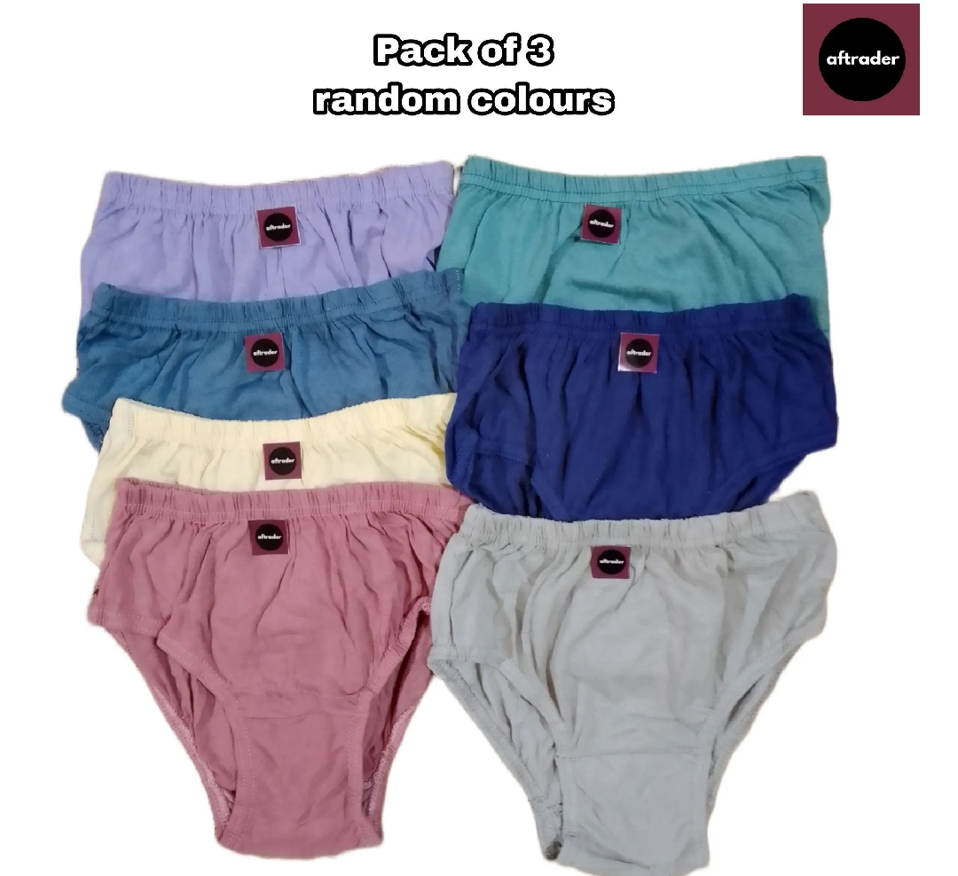Pack of 03 Soft multicolours Cotton Underwear Panties for Girls & Women Multi color Cotton Panty for girls panty for women lingerien