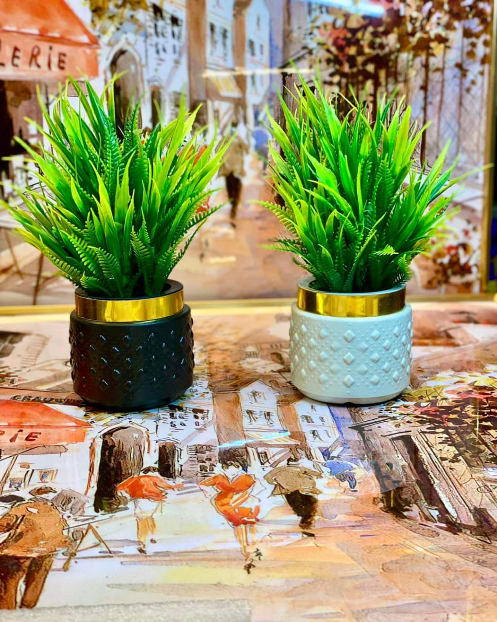 Pack of two Artificial Flower Decoration Piece - Green Best for home and office use