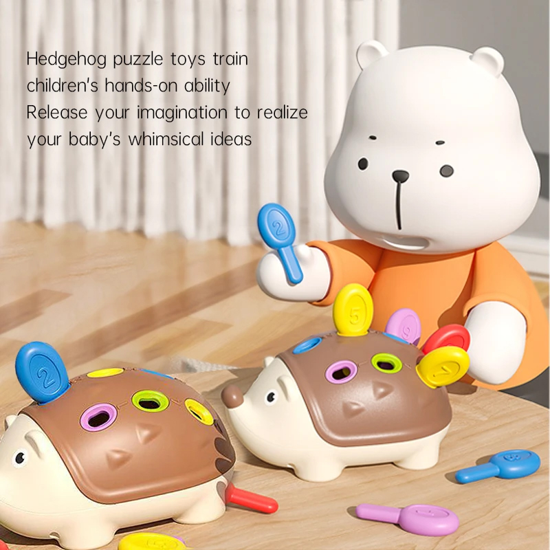 Montessori Educational Toy Fine Motor Toys For Toddlers 1-3 Hedgehog Learning Counting &Amp; Sorting Development Sensory Gifts