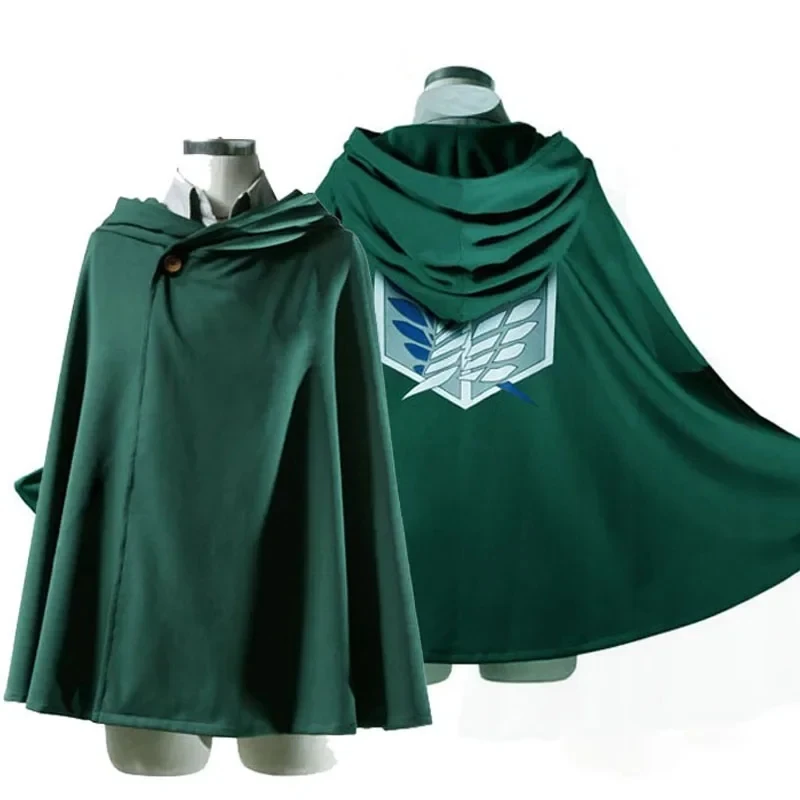 Anime Attack on Titan Cloak Shingeki No Kyojin Scouting Legion Cosplay Costume Cos Green Cape Mens Clothes Cosplay Costume Women
