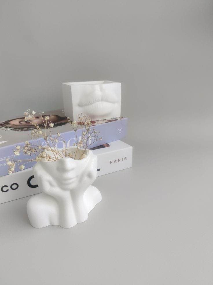 LADY HEAD VASE| FLOWER CONCRETE VASE| HOMEDECOR ITEM| HANDMADE ITEM|