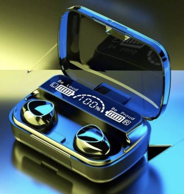 M10 Earbuds wireless Bluetooth with LED Display Charging Case | Stereo Sound | Touch Control | Long Battery Backup