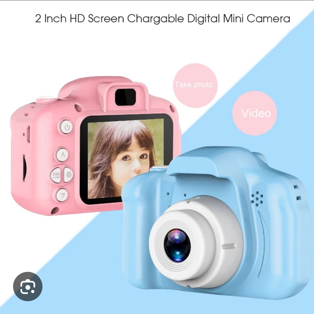 Kids Digital Camera HD | Cartoon Design Camera for Children | Rechargeable Kids Photo & Video Camera | 2.4 Inch Screen with Fun Filters & Games | Birthday Gift for Boys Girls