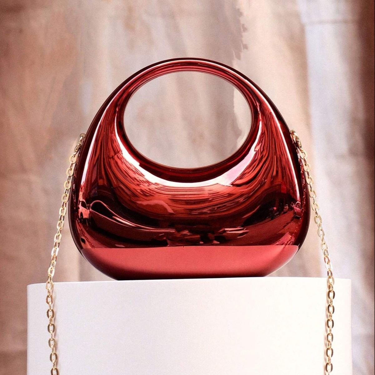 New Designer Moon Shaped Mini Clutch for Women | Moon Purses Young Lady Dinner Handbags | Luxury Evening Handbag | Eid Festival, Party, Wedding & Formal Fashion Purse