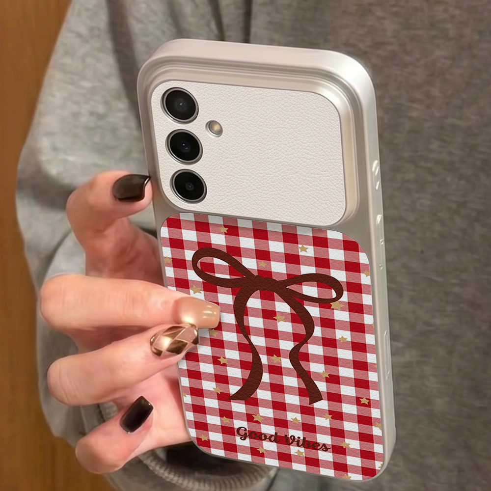 Leather Phone Case For  S26 Ultra S25 Plus S24 FE A56 5G A17 A16 A15 A57 A55 A54 A53 A14 A37 A36 A35 A27 Bow Knot Cover