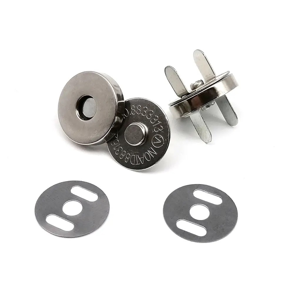 4x10sets/lot Magnetic Snap Fasteners Clasps Buttons Handbag Purse Wallet Craft Bags Parts Accessories Adsorption Buckle 18mm