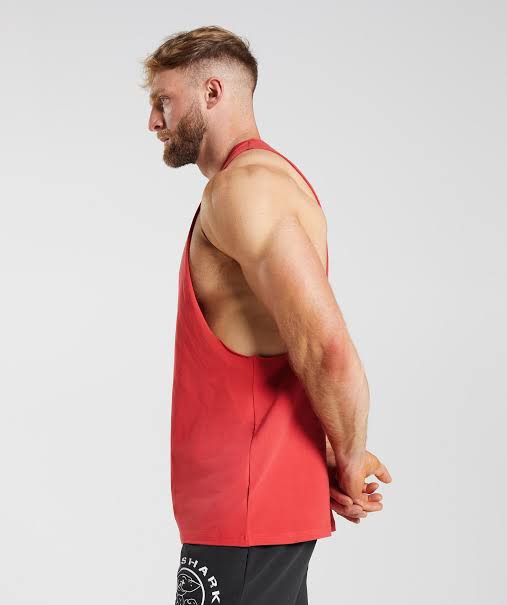 Cut Out Sleeveless t shirt Gym Stringer vest Workout Bodybuilding Tank Top Fitness