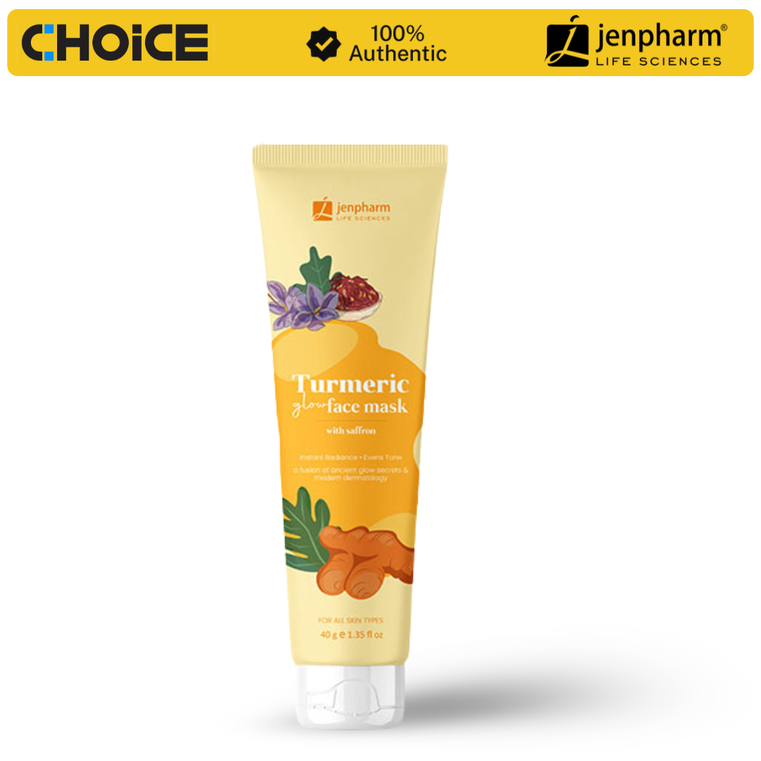 Jenpharm Turmeric Glow Face Mask 40g | Brightening Clay Mask for Glowing, Radiant & Even-Toned Skin | Deep Cleansing