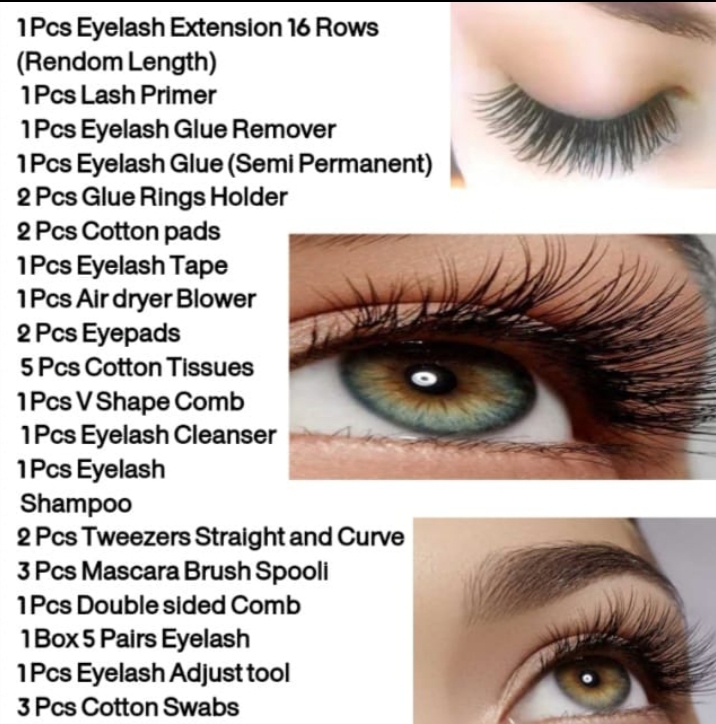 Professional Eyelash Extension Kit for Self-Grafting | Synthetic Hair Accessories, Stainless Steel Precision Tools, Complete Set