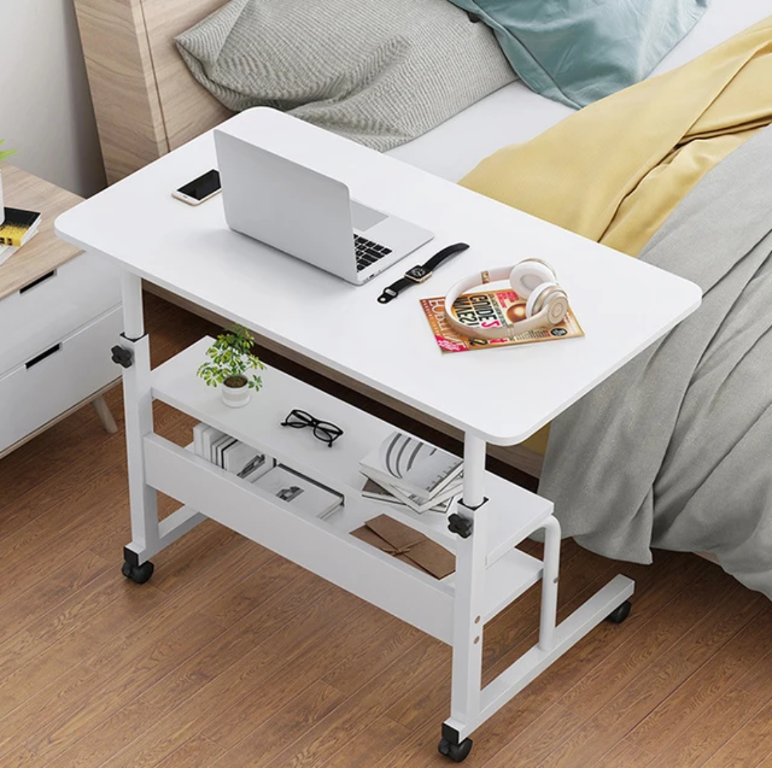 Adjustable Height Laptop Table, Computer Table, Gaming Table, Study Table, Tables with storage Shelves, Side Table, Bed Side Table, available in 8 colors Combinations, Modern Computer Table, Writing Table,Study Table, Size (27 inch Length, 16 inch Width)