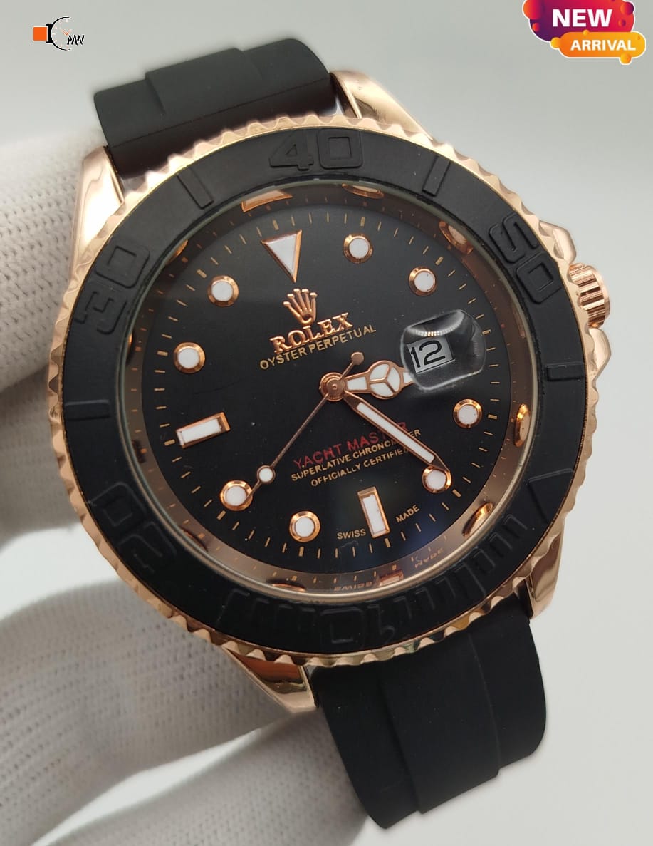 TAG WATCHES YATCHT MASTER  MEN'S COLLECTION  DATE WORKING  BAZAL MOVING  MASTER CRAWN BACK LOCK GOOD QUALITY