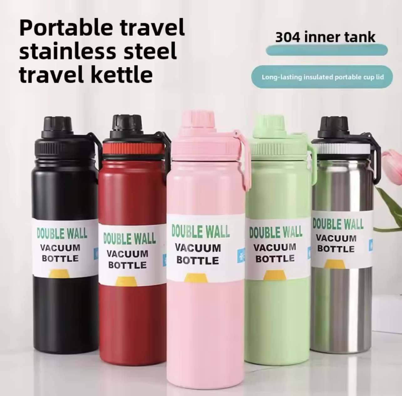 1000ML ORIGINAL IMPORTED High Quality Double Walled Vacuum Insulated Stainless Steel Water bottle Sports Gym Vacuum Flask for Drinking