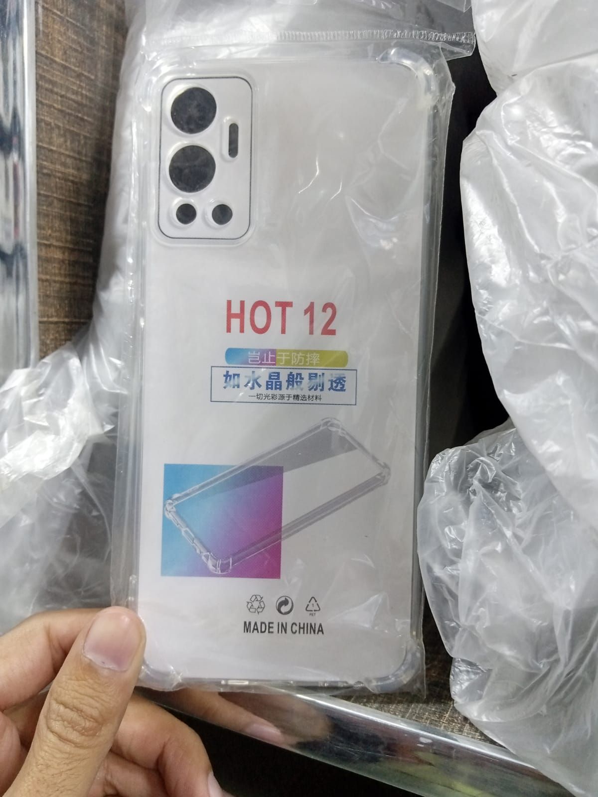 Infinix Hot 12 Transparent Anti-Shock Silicone TPU Mobile Case