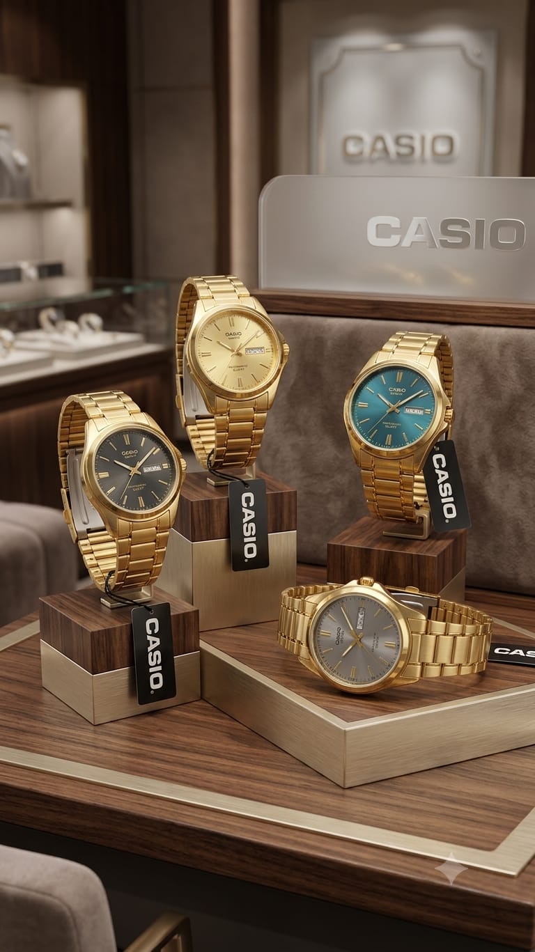 original  Casio watch full stillness steel watch and date din kae sath and Free box 🎁☑️ beautiful and sweet watch