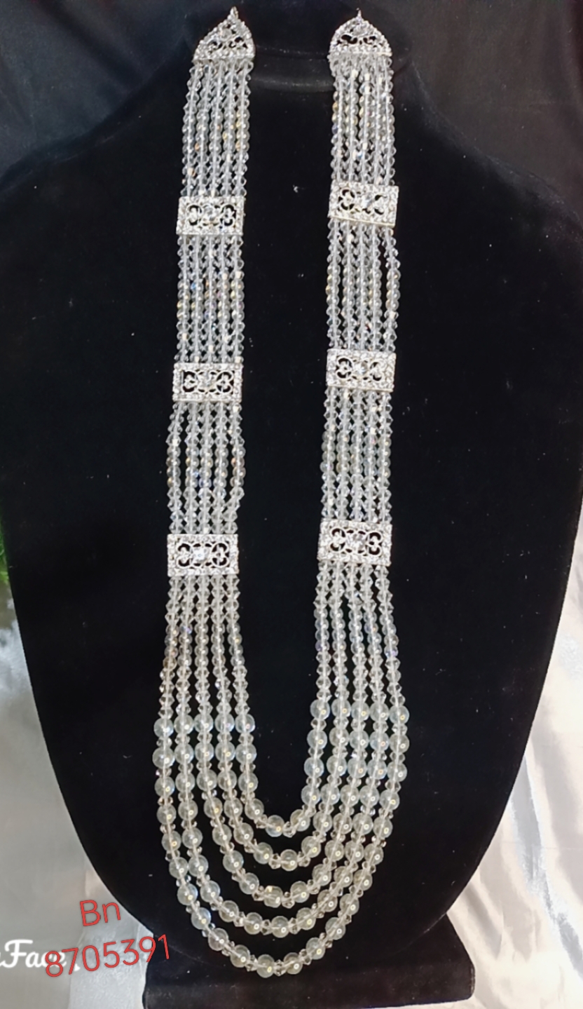 amazing and beautiful silver Long mala