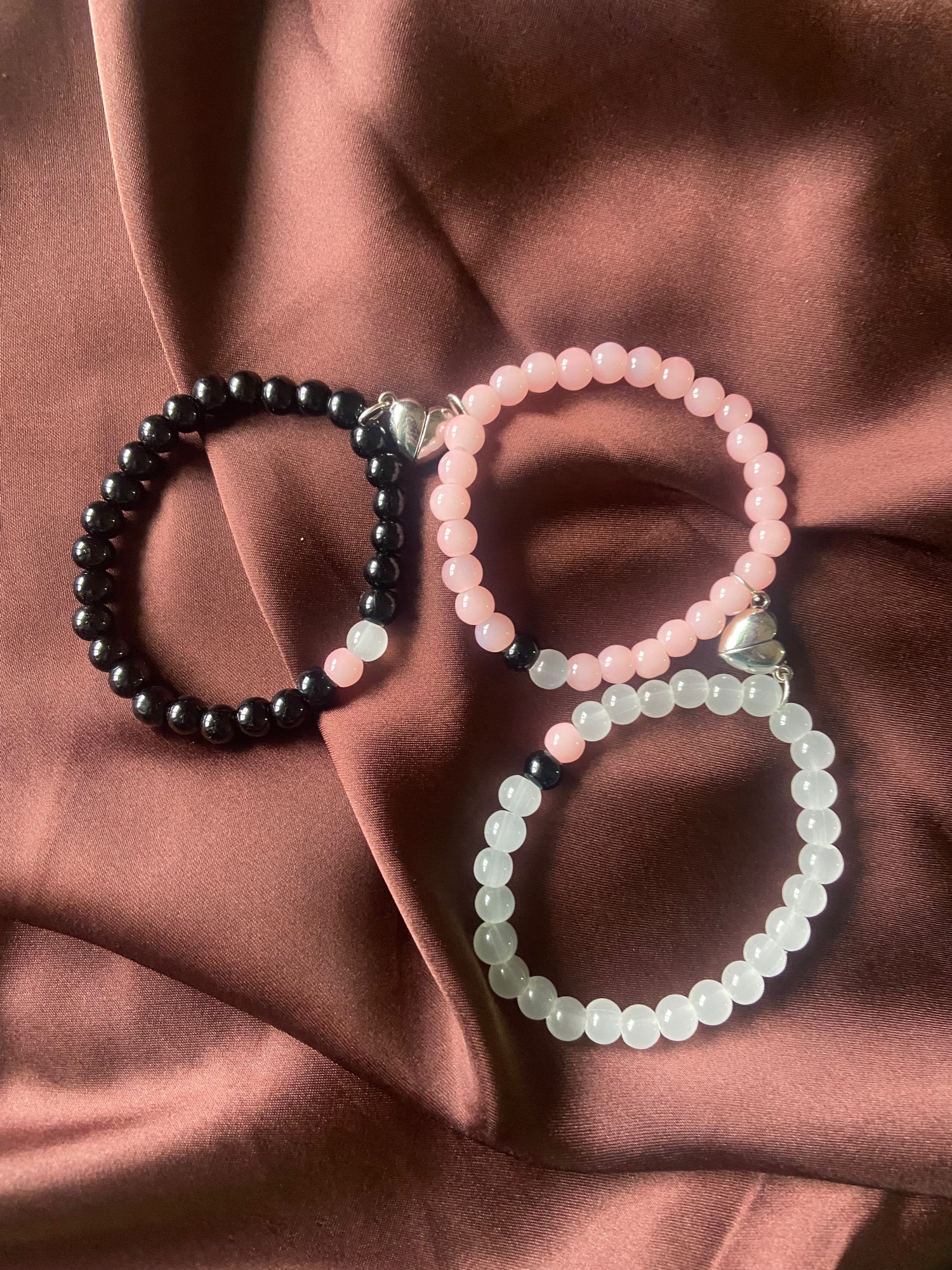 Friendship magnet bracelet for trio trio magnet bracelets bracelet