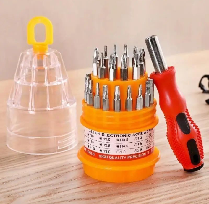 31 in 1 Repair Tools Kit for Tablet PC Cameras Watches Glasses Laptop | Screw Driver Bit Set | Precision Torx Driver set | Electronic Precise Manual ScrewDriver Tool Set | Mini Disassembly Mobile Phone Opening Tool | CRV BITS Holder