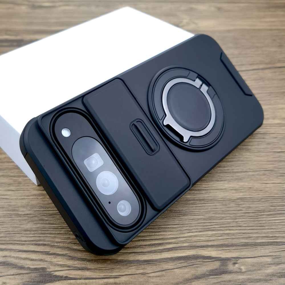 Fashion Shockproof Armor Case For Google Pixel 11 10 9 Pro XL 9A 7 Pro Sliding Camera Non-Slip Protect Cover Rotatable Bracket