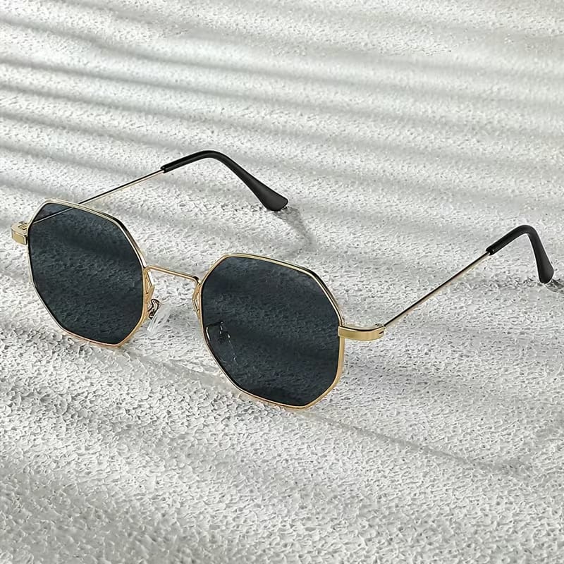 Trendy Metal Frame Sunglasses Retro Mirror Sunscreen