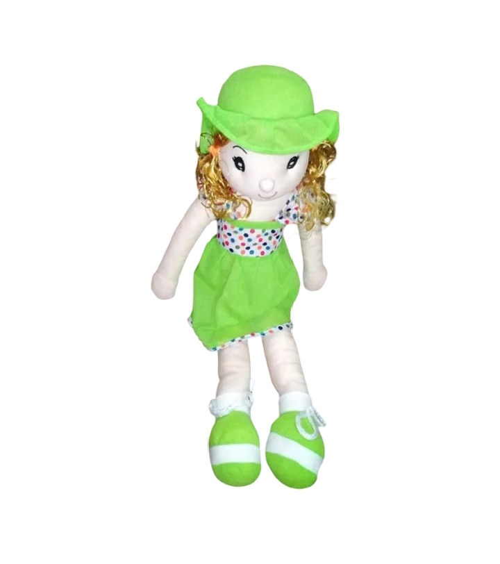 19-Inch Washable Soft Doll for Kids - Stuffed Toy Candy Doll with Beautiful, Colorful Blonde Hair (Random Color) for Children