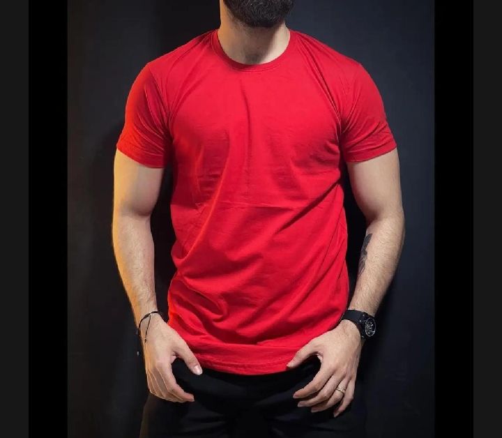 Black Plain Basic T Shirt For Men Round Neck Cotton Casual Wear Short Sleeve Everyday Shirt New Arrival Trendy Fashion Design