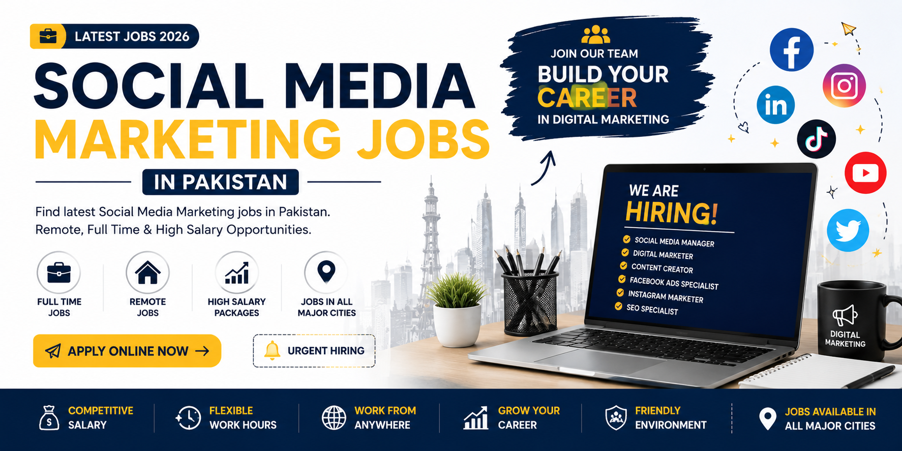 Remote social media marketing jobs in Pakistan with high salary opportunities in 2026