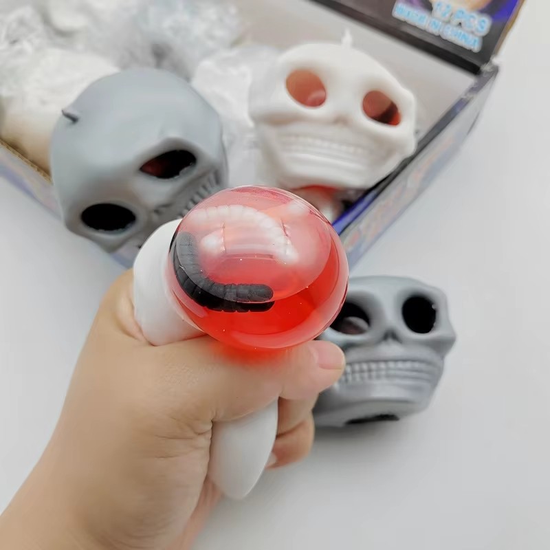 Halloween Horror Eyeball Squishy Toys - Soft Plastic Stress Balls, Novelty Fidget Gadgets, Perfect Party Favors, Gag 