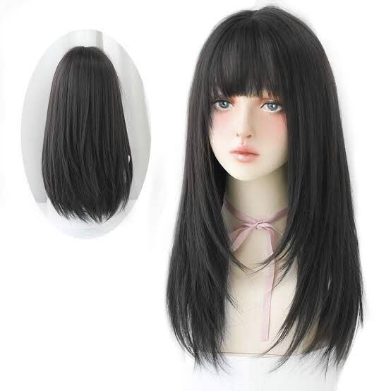 New full head hair extension with front bang natural hair color: Buy Online  at Best Prices in Pakistan 