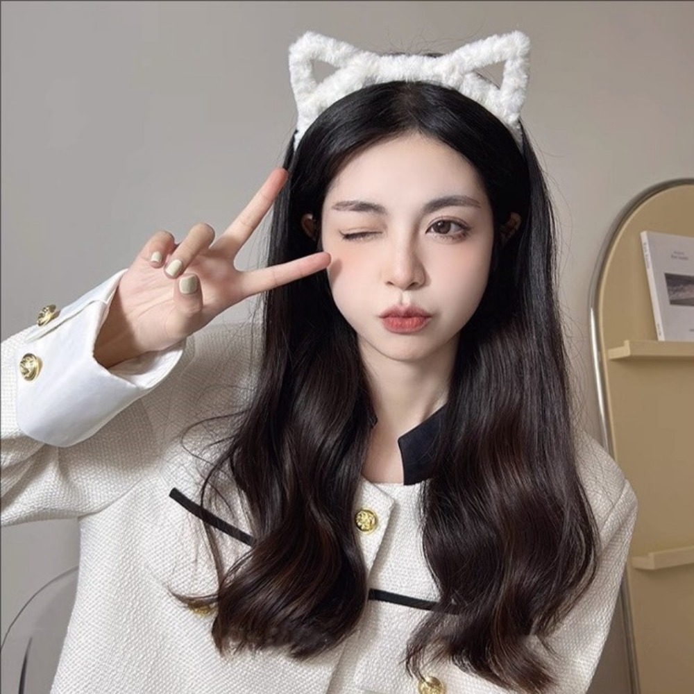 Plush Cat Ear Lolita Headbands Girls Cartoon Furry Hair Bands Hoop Women Cosplay Costume Party Headwear Korean Hair Accessories