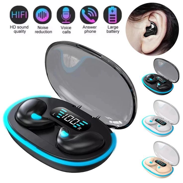 M10/M19/M25/X55/895B/M90/Air 31 TWS Wireless Bluetooth Earbuds - ENC Noise Cancellation, LED Display, Touch Control, Gaming Mode, Waterproof Headphones with Charging Case Compatible for Android & All Devices