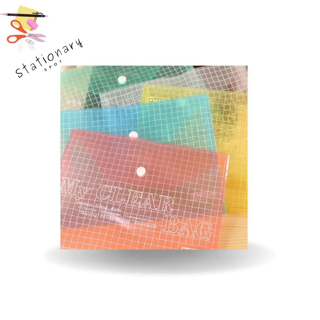 Generic 12X A4 Clear Bag Plastic Popper Files Folders Multi Color | Jumia  Nigeria