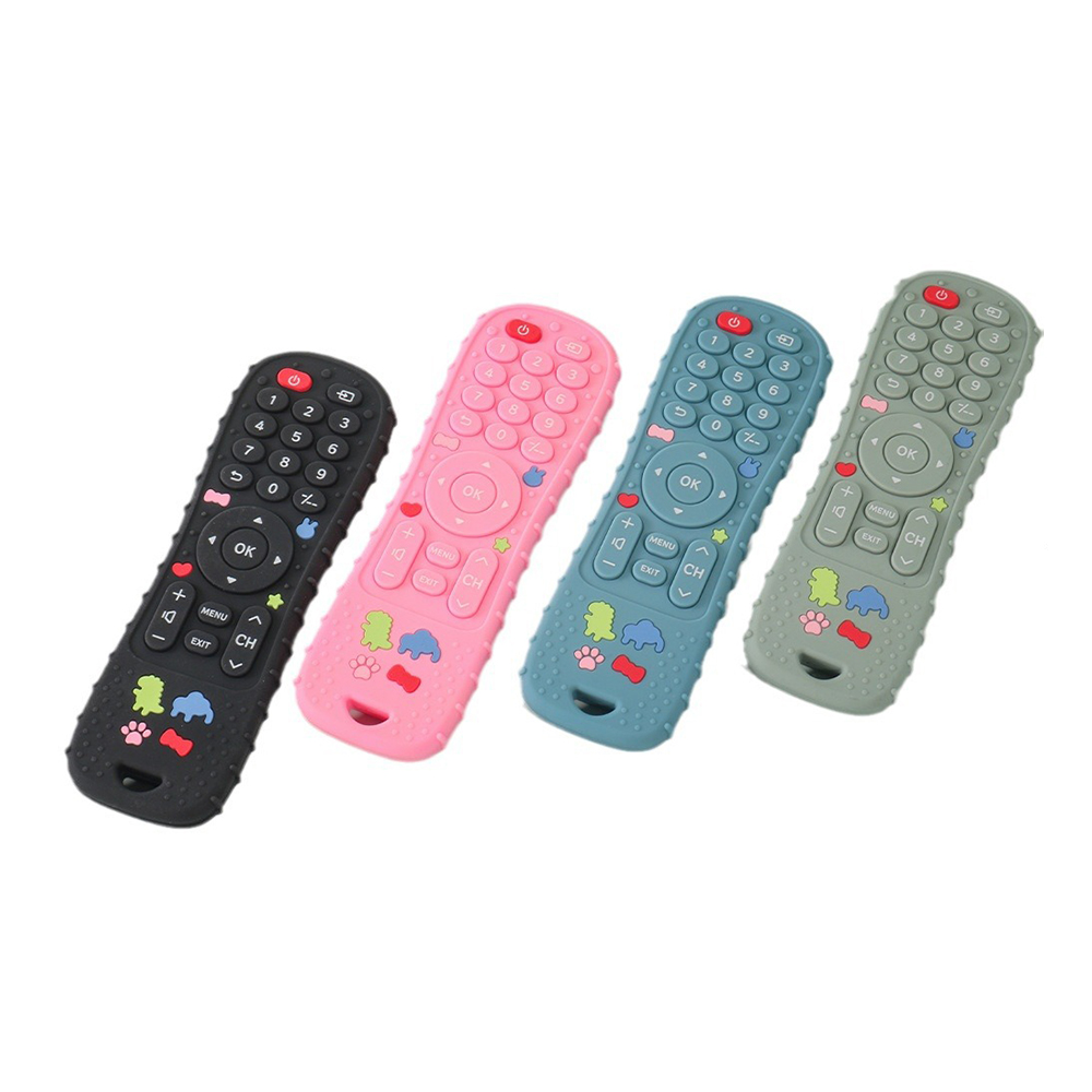 Soft Silicone Teether in Remote Control Shape Ideal Soft Teething Toy for Babies Perfect Children's Holiday 