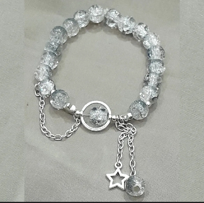 Princess Star Charm Bracelet for Girls – Adjustable Beaded Wristband
