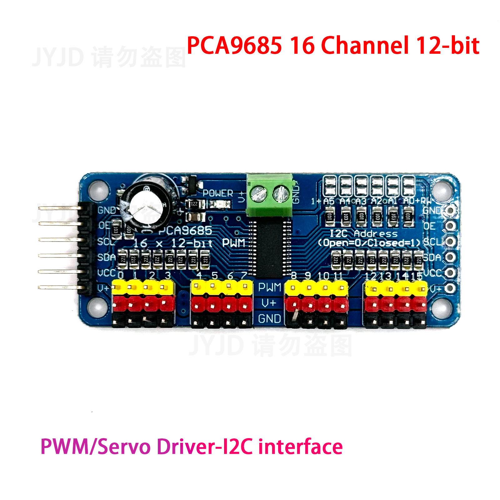 PCA9685 16 Channel 12-bit PWM Servo motor Driver I2C Module Robot ...