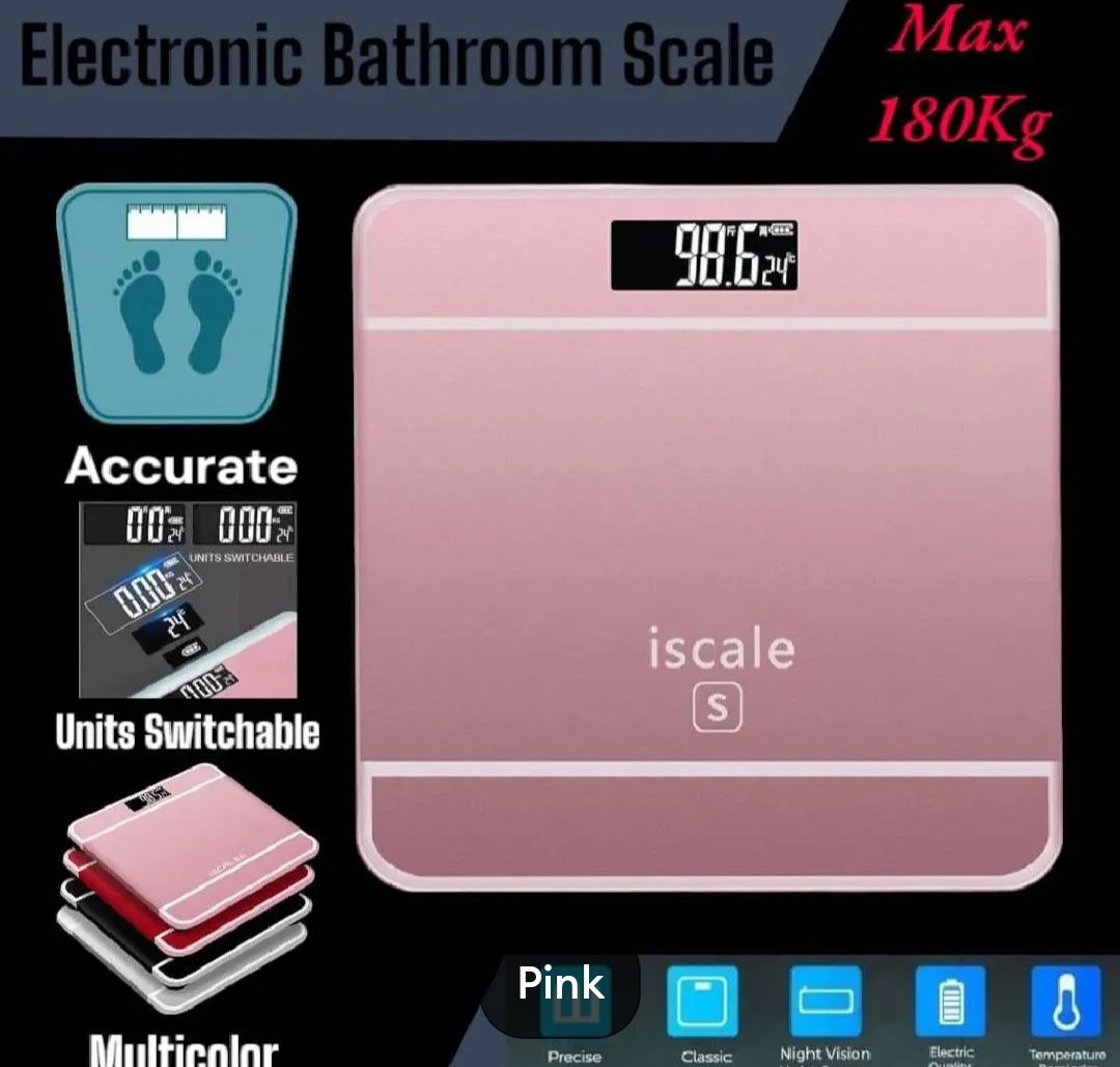 Electronic Weighing Scales LED Digital Display Weight Floor Smart scale Balance Body Household Bathrooms scale scalage 180KG Analog Digital Weight Machine for Body Machine Digital Weight Machine Body weight Machine