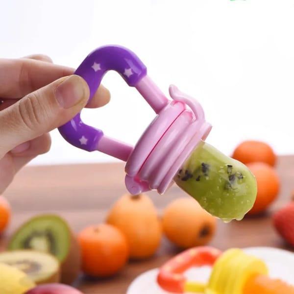 Baby Fruit Feeder Pacifier | Silicone Food Nibbler | Safe BPA-Free Teething Feeder | Fresh Fruit & Vegetable Feeder for Babies | Soft & Durable Baby Feeding Pacifier | Easy to Clean & Use | Anti-Choking Baby Teether | Best for 3-12 Months Infants