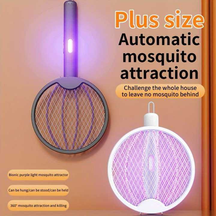 Foldable Rechargeable Mosquito Swatter | Electric Mosquito Killer Bat | Portable Insect Zapper Racket | A Quality