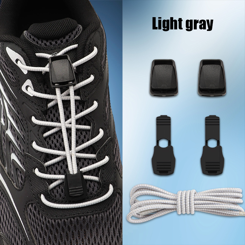 Elastic No Tie Shoelaces with Lock Buckle Stretch Quick Lace System for Sneakers Running Sports Shoes Adults Kids
