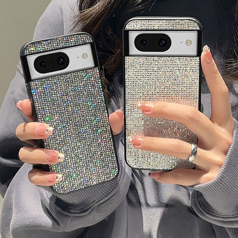 Luxury Original Glitter Grid Pattern Phone Cases For Google Pixel 6 7 8 9 10 11 Pro XL 10A 9A 8A 7A 6A Shockproof TPU Back Cover