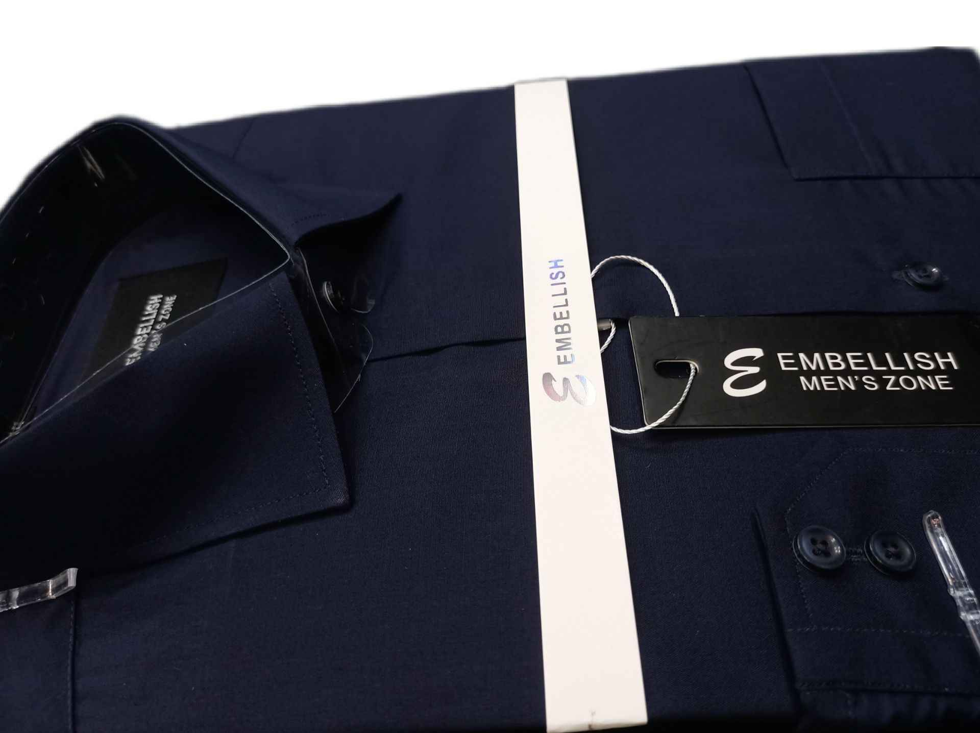 Embellish Imported Fabric (Navy Blue) Formal & Casual Shirt For Men(Cotton)