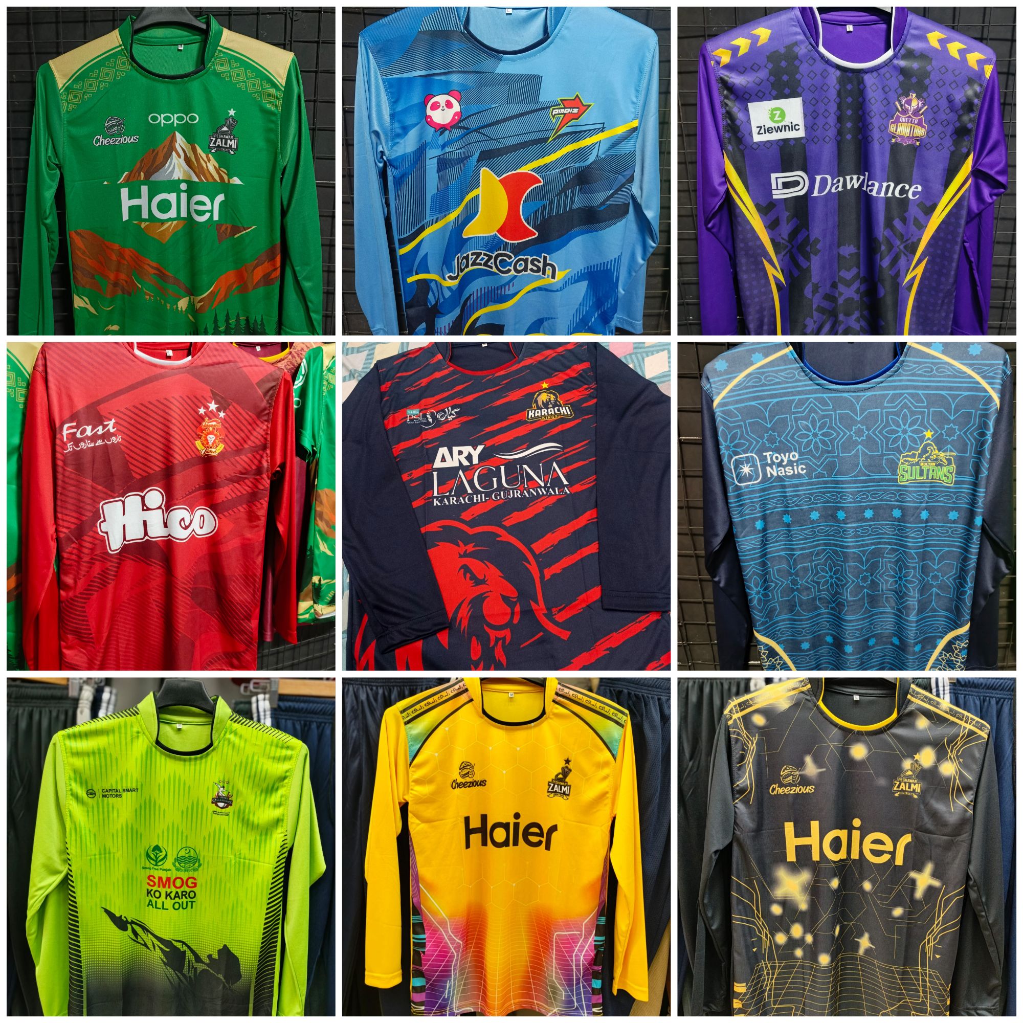New 2026 All Psl Shirts Cricket Full Sleeves Shirt