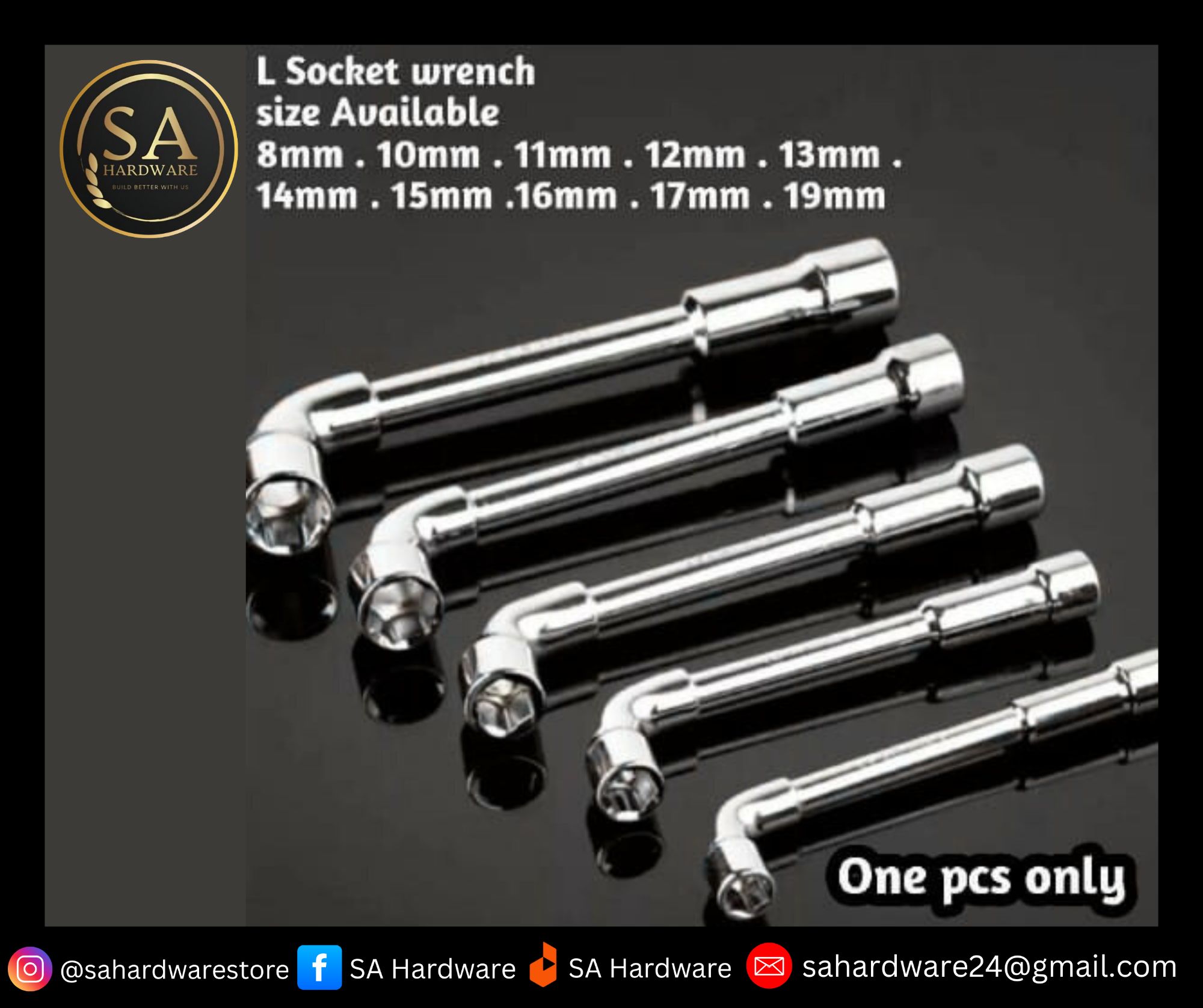 Heavy Duty L Socket Wrench L Pana | Durable High Quality L Spanner Tool for Car, Bike & Home Repairs | Multipurpose Hand Tool