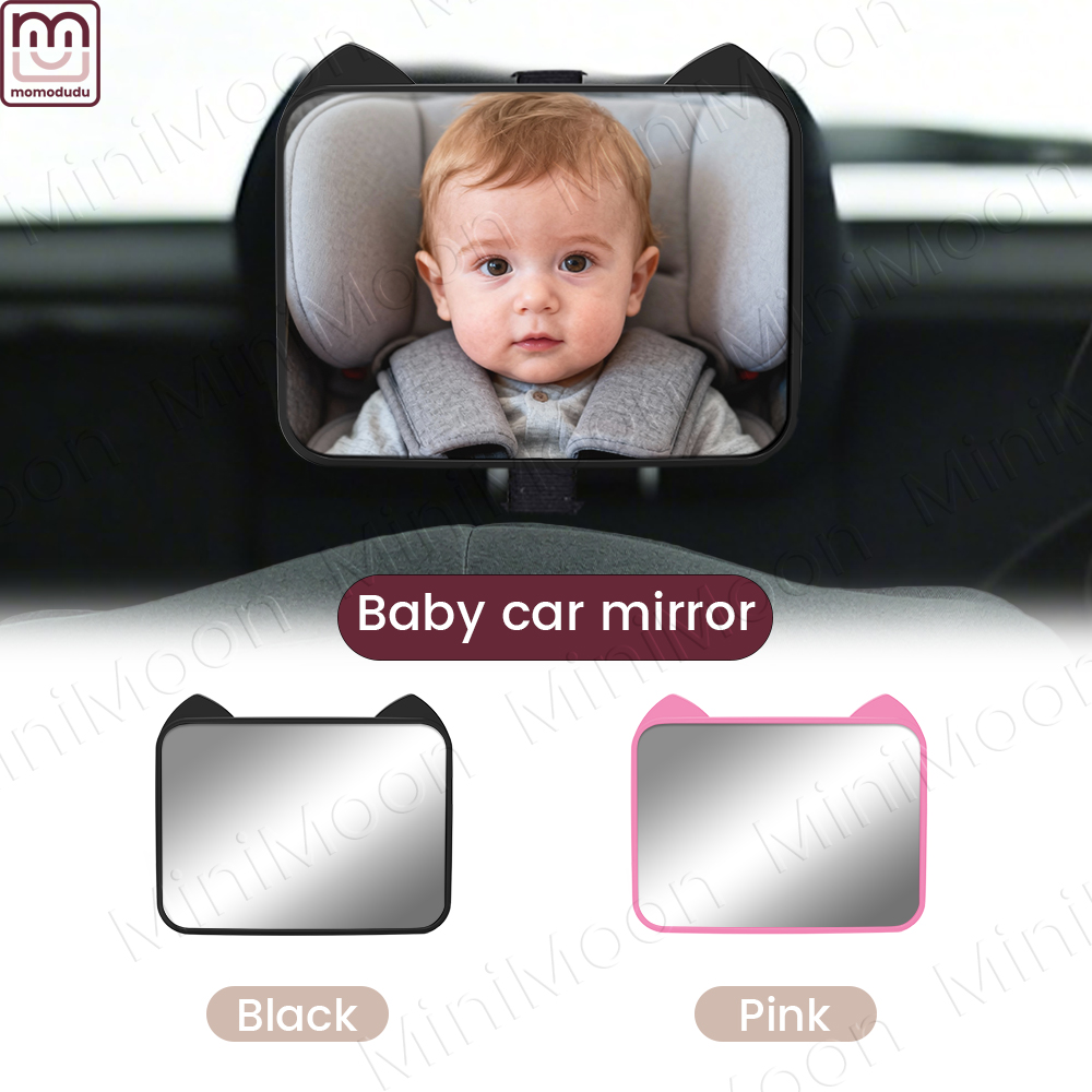 1PC Adjustable Wide-Angle Car Seat Mirror, Headrest Mount Safety Monitor for Rear-Facing Baby & Child