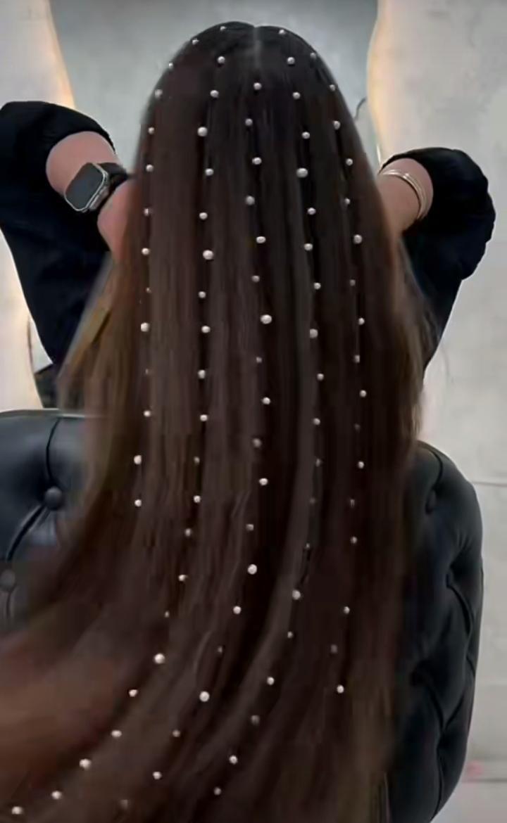 60 pcs Pearl Beads Full Pack/ Trending hair stickers for girls and womens