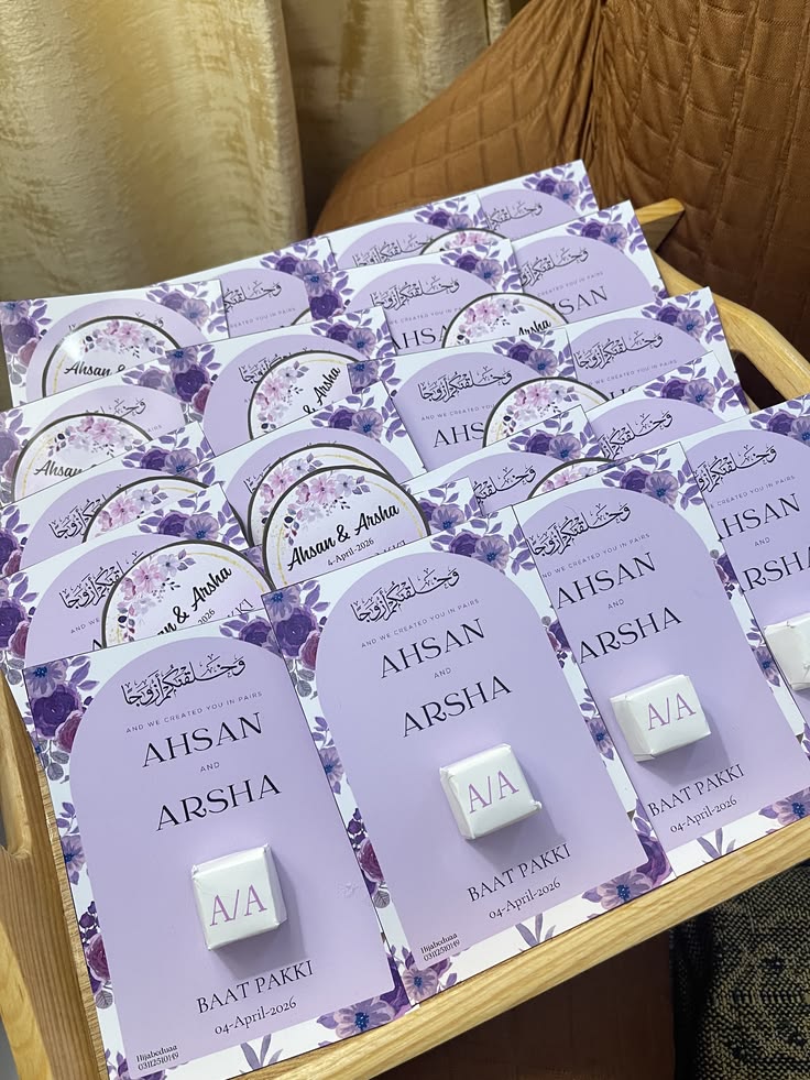 Customized Baat Pakki Chocolate Card | Personalized Engagement Favor Card | Nikkah Mubarak Gift Card | Wedding Return Gift | Ferrero Chocolate Card | Only Display Cards