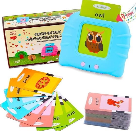 Talking Toy Flash Card for Kids 112 Card Early Language, 224 Words Education Learning Device Educational Toddlers Toys Reading Machinee Gift for Kids Ages 2-6
