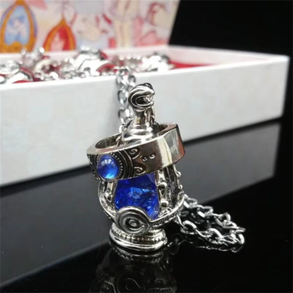 Anime Puella Magi Madoka Magica Soul Gem Necklace Crystal Pendant Ring Cosplay Costumes Lovers Jewelry Set Accessoies Props