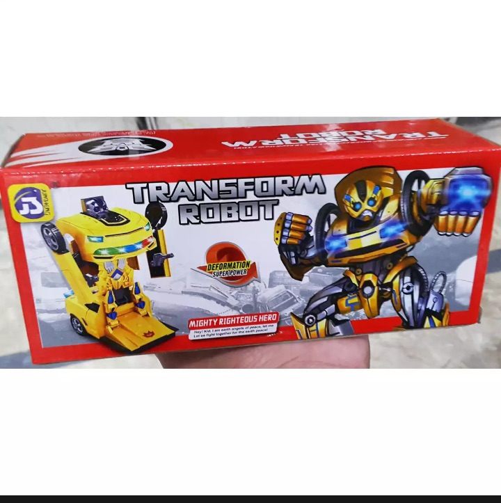 Transformers Robot Dancing Car With Led Lights & Music For Kids