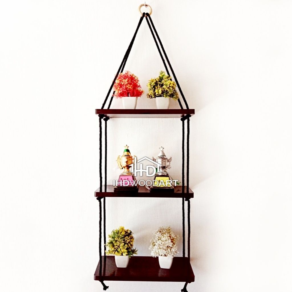 Wall hanging shelf 3tier floating shelves Bookshelf Wall shelves