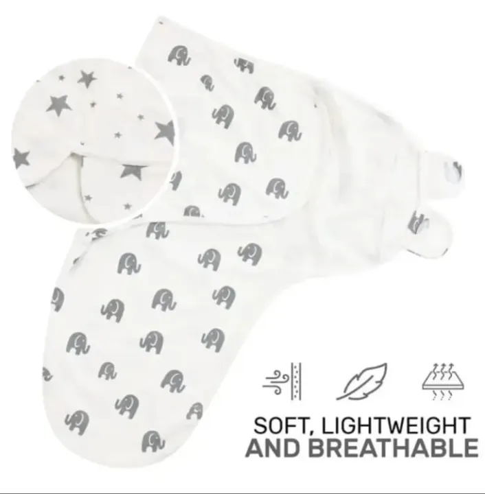 Baby Swaddle Blanket, 0 to 6 M Swaddle Wrap for Infant, Adjustable Newborn Swaddle, Organic Cotton